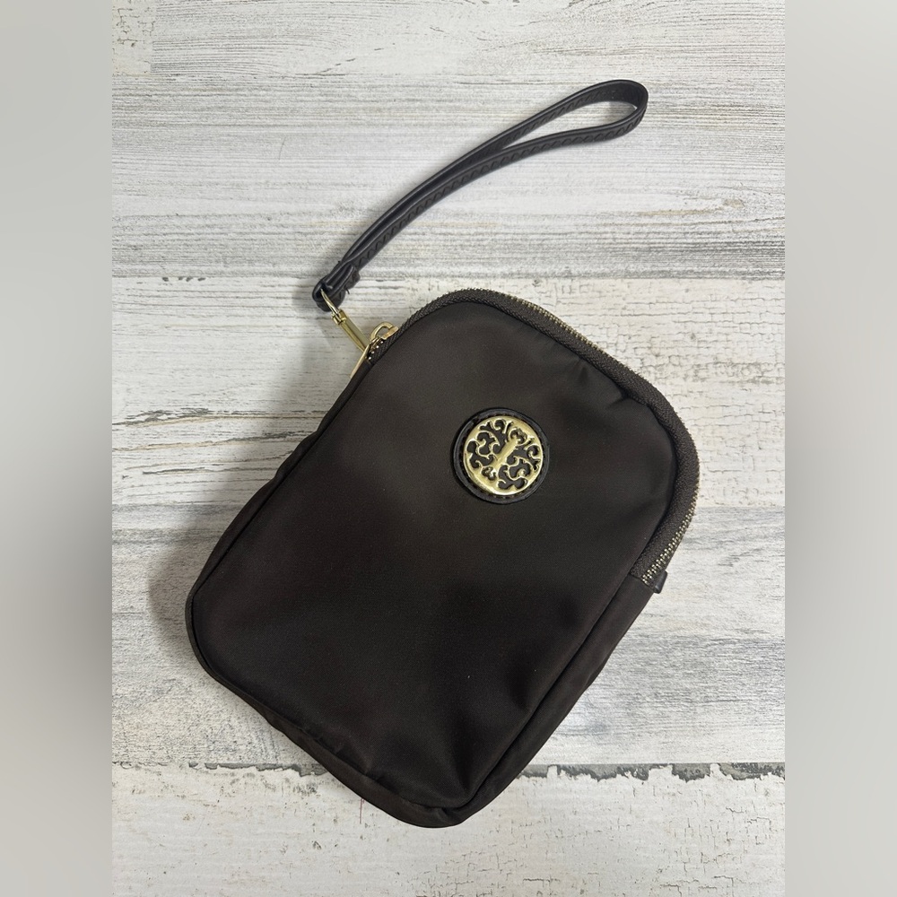 Boutique Drab Olive Zip‎ Around Wristlet Pouch Bag